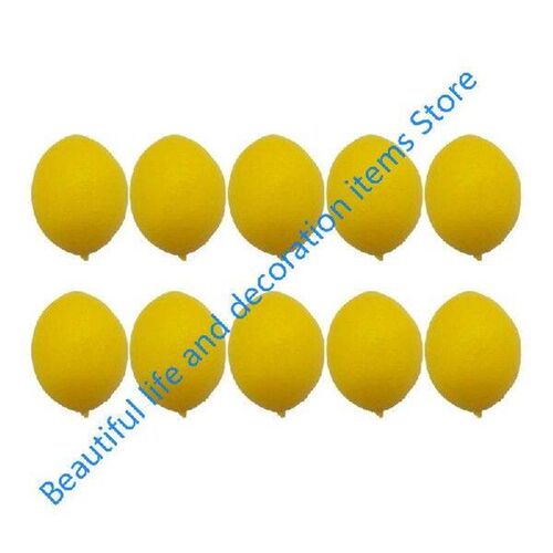 XX9B 10Pieces Artificial Yellow Lemon Realistic Simulation