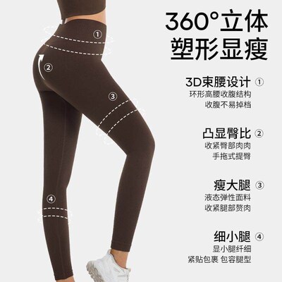 High waisted yoga pants, beautiful buttocks, tight fitting