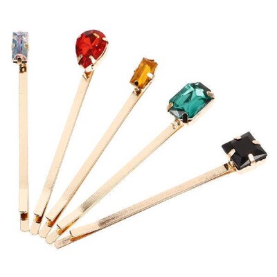 5 Pcs Rhinestone Hair Clip Clips Fashion Rhinestones Fancy
