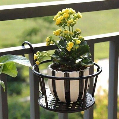 Over The Rail Planter Metal Iron Fence Planter Flower Stand