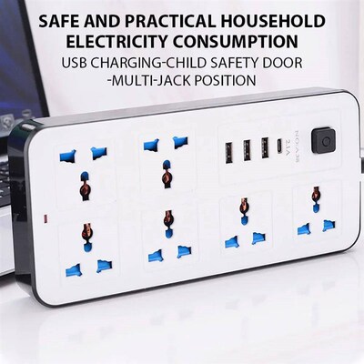 Power Multi Tap Universal Plug EU US  Outlet Power Strip wit