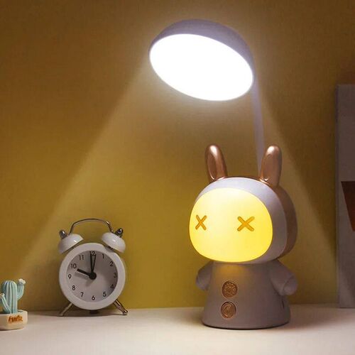 Cute LED Desk Lamp Usb Rechargeable Dimmable Study Table Lam
