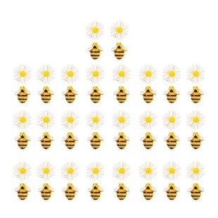 50Pcs Daisies Bees Decors Craft Embellishments for DIY