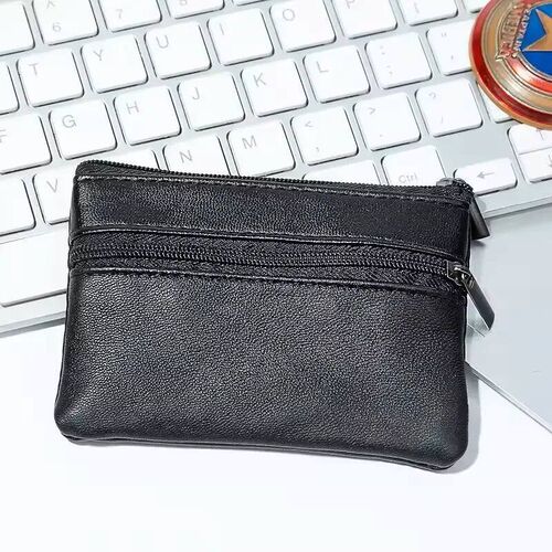 Women Men Coin Pure Men Small Bag Wallet Change Pure Zipper