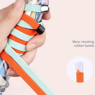 8MM 2023 No Tie Shoe Laces Press Lock Shoelaces Without Ties