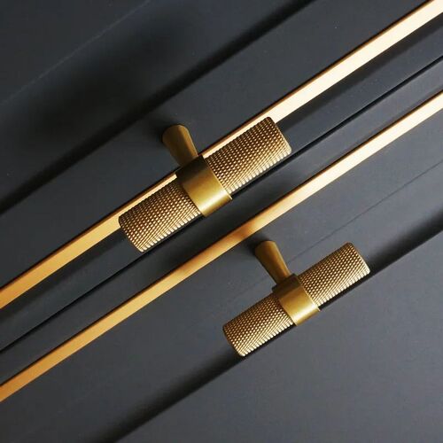 Long Knurled Handle Kitchen Cabinet Door Handles Drawer Pull