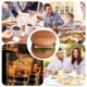 For Table Coasters Pieces Shape Set Hamburger Wooden Fun