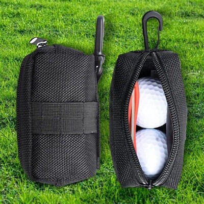 Golf Ball Waist Bag Golf Tee Holder Pouch with Clip Golf