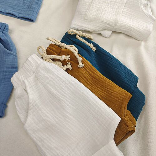 Organic Cotton Baby Clothes Set Summer Casual ops Shorts For