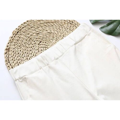 Plus Size Commuter Nine-point Pants Female White Pants Femal