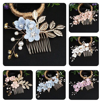 Boho Chic Garland Metal Rose Hair Clips For Women Girl Hair