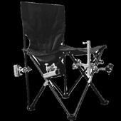 不锈钢细腿钓椅五件万向钓鱼椅炮台架座饵盘架鱼护架钓椅配件