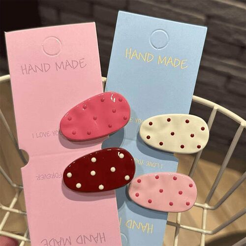 Korean minimalist polka dot small water drop duckbill clip,