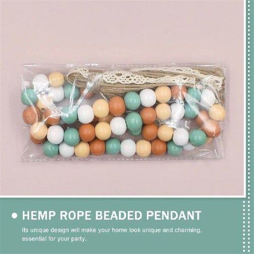 Tassel Beads Beaded Pendant Wall Hanging Decor Wooden