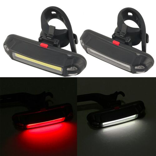 Bike Bicycle Light LED USB Rechargeable Night Riding Taillig