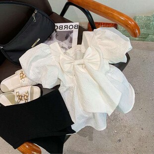 Square Collar with Suit Sid Top Sweet Backless Girls Bubble