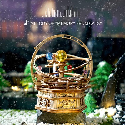 Robotime Rokr Music Box 3D Wooden Puzzle Game Assembly Model