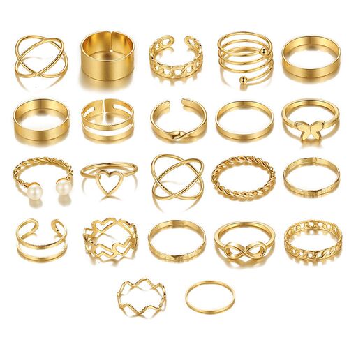 Butterfly Ring Open-online Multi-joint Ring Set 22-piece Set