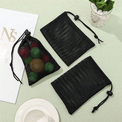 1PC Breathable Durable Nylon Meh Drawtring Storage Pouch Bag