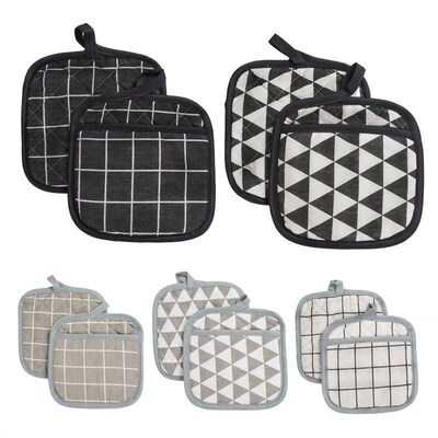 2pcs Kitchen Potholders Pad  and Stove Oven Gloves Set Mitts