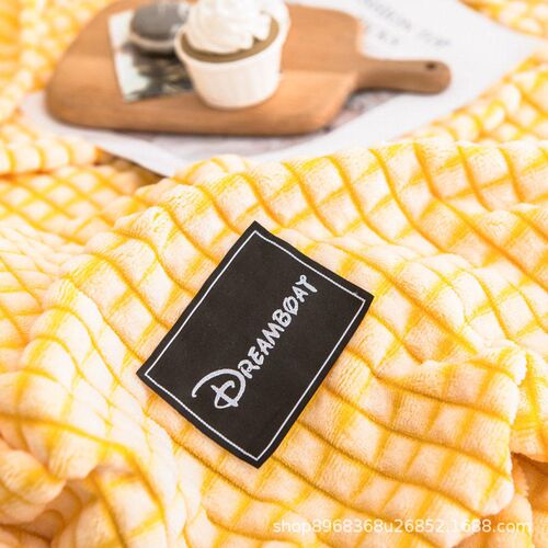 工厂好物Bamboo fiber waffle washed summer cool blanket towel