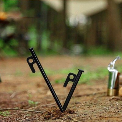 4Pcs Tent Pegs Forged Steel Tent Pegs Heavy Duty