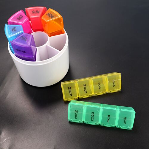 28Grids Pill Box 7 Day Medicine Box Organiser Portable Dispe
