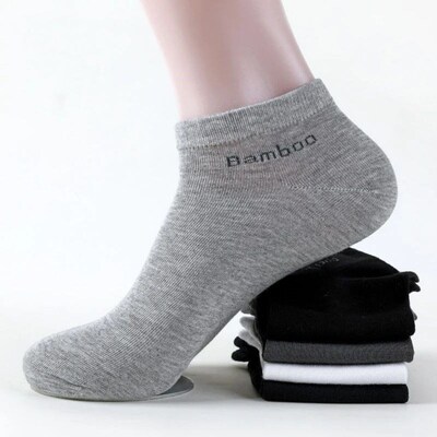 5 Pairs / Pack Mens Bamboo Fiber Socks Short High Quality N