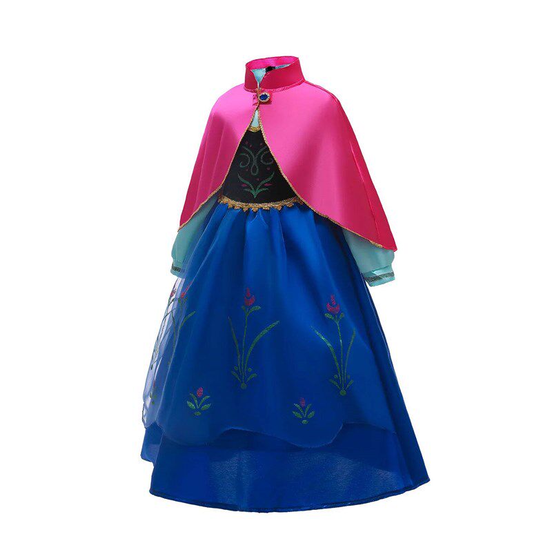 Anna Coronation Dress With Cloak Cartoon Movie Princess - 实物图