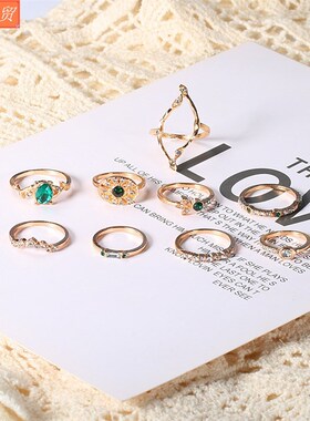 wish European Fashion Ring Set Creativity personality woman