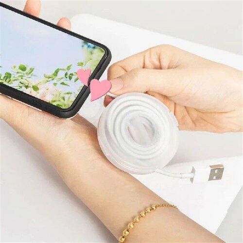 1-10PCS Transaprent Cable Winder Round Storage Box For USB