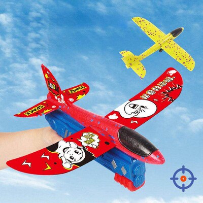 Foam Plane 10M Launcher Catapult Glider Airplane Gun Toy Chi