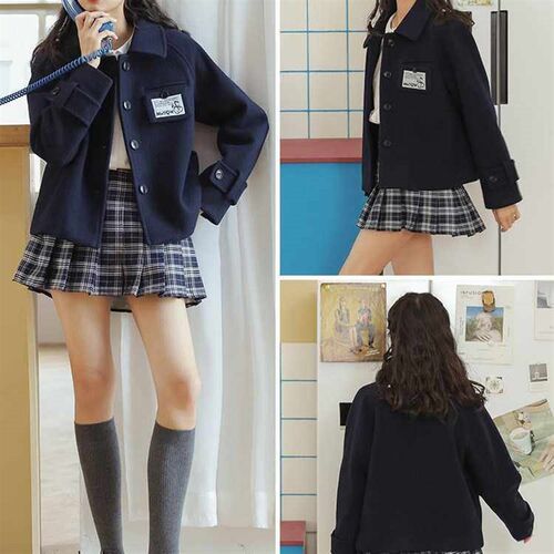 2021 Winter short woolen coat loose woolen coat