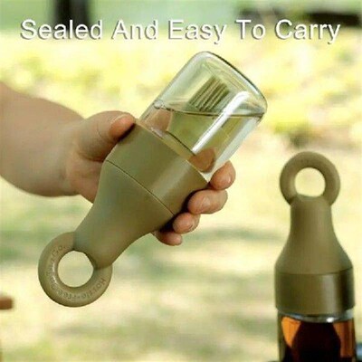 Oil Bottle Dispenser With Brush Olive Container With