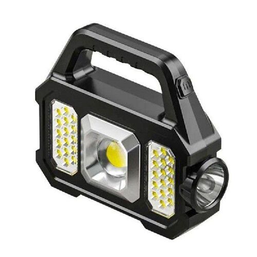 Portable COB/LED Solar Flashlight USB Rechargeable Outdoor