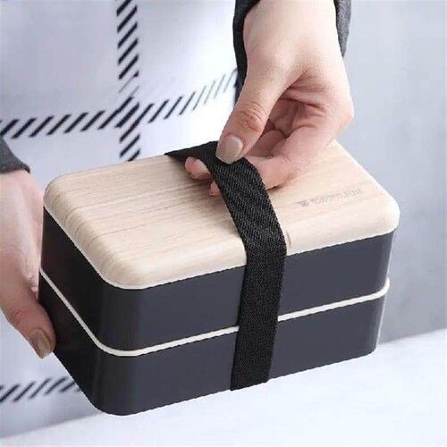 Double Layered Plastic Bento Box Microwave Safe Japanese