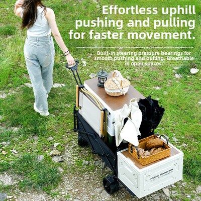 Outdoor camping cart stall folding express car pulling car
