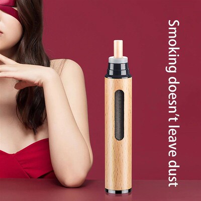 1 portable mini car mounted wooden ashtray - no dust falling