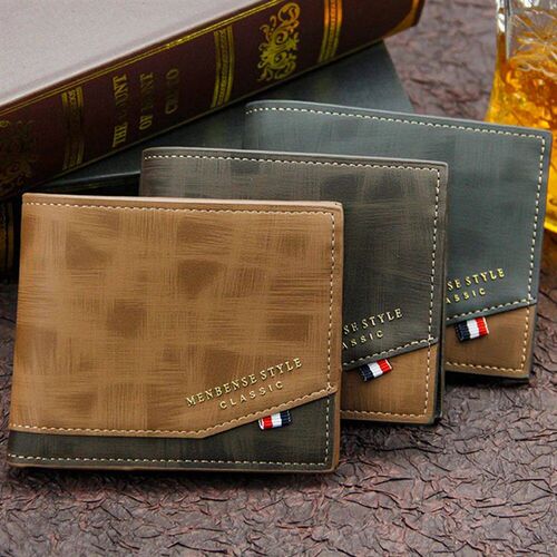 Short Men Wallet Slim Claic Coin Pocket Photo Holder Small M