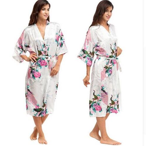 Silk Kimono Robe Bathrobe Women Satin Robe Silk Robes Night