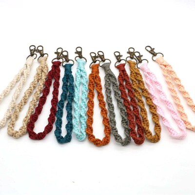 New handmade woven tapestry ins small pendant key chain cott