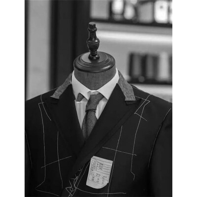 Piece Plaid Men Suits for Wedding Houndstooth Checkered
