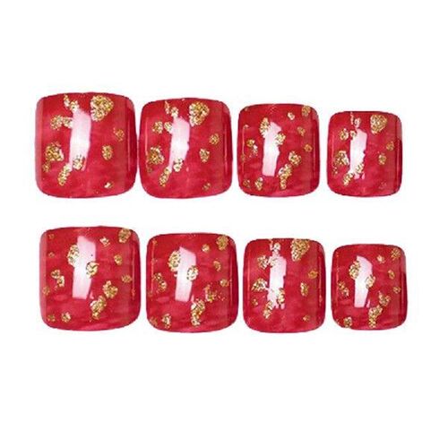 Glittering Toe Press-on Nail No Fading Harmless Full Cover