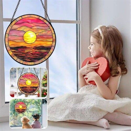 New Art Room Sunset Decoration Colorful Sunset Acrylic