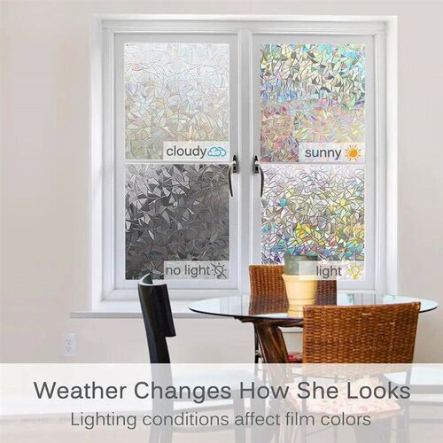 Window Privacy Film Static Clings Vinyl 3D Decals Stickers R