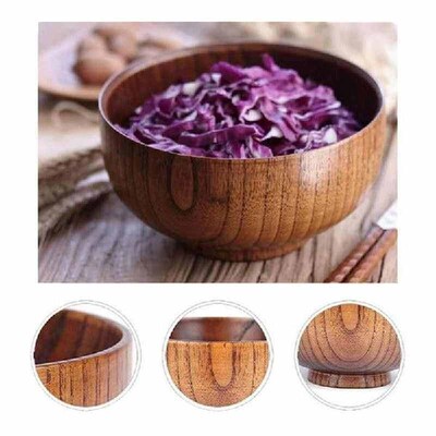 Hot-Wood Spoons Bowl Set,Wooden Flatware Tableware Cutlery