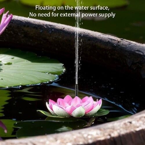 Lotus Solar Water Fountain Brushless Pump Solar Powered