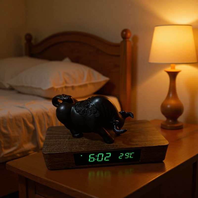 家居木头钟无线充 智能声控静音电子闹钟led木头钟无线充数显座钟