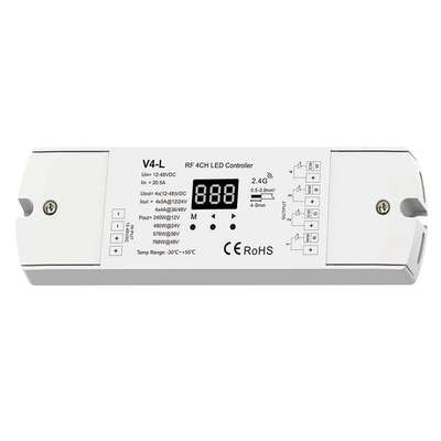 V4-L 12-48VDC10动态模式开关渐变 RGBW/RGB/CCT/DIM四通道控制器
