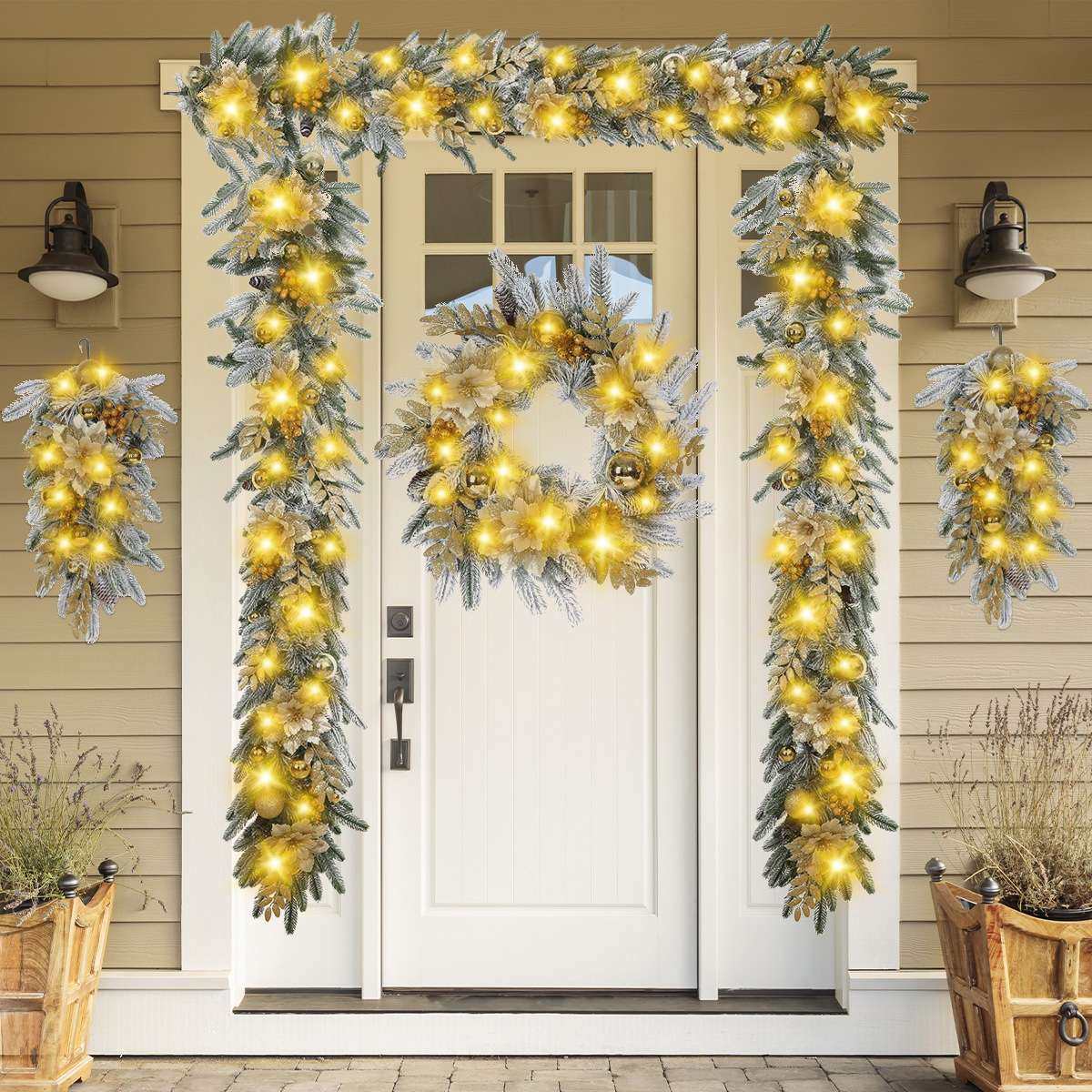 纵鸿圣诞藤条塑料新款圣诞节装饰品落雪植绒花环藤条门挂橱窗摆件,3C数码配件,其它配件,淘宝优惠券,粉丝福利购,淘宝优惠卷